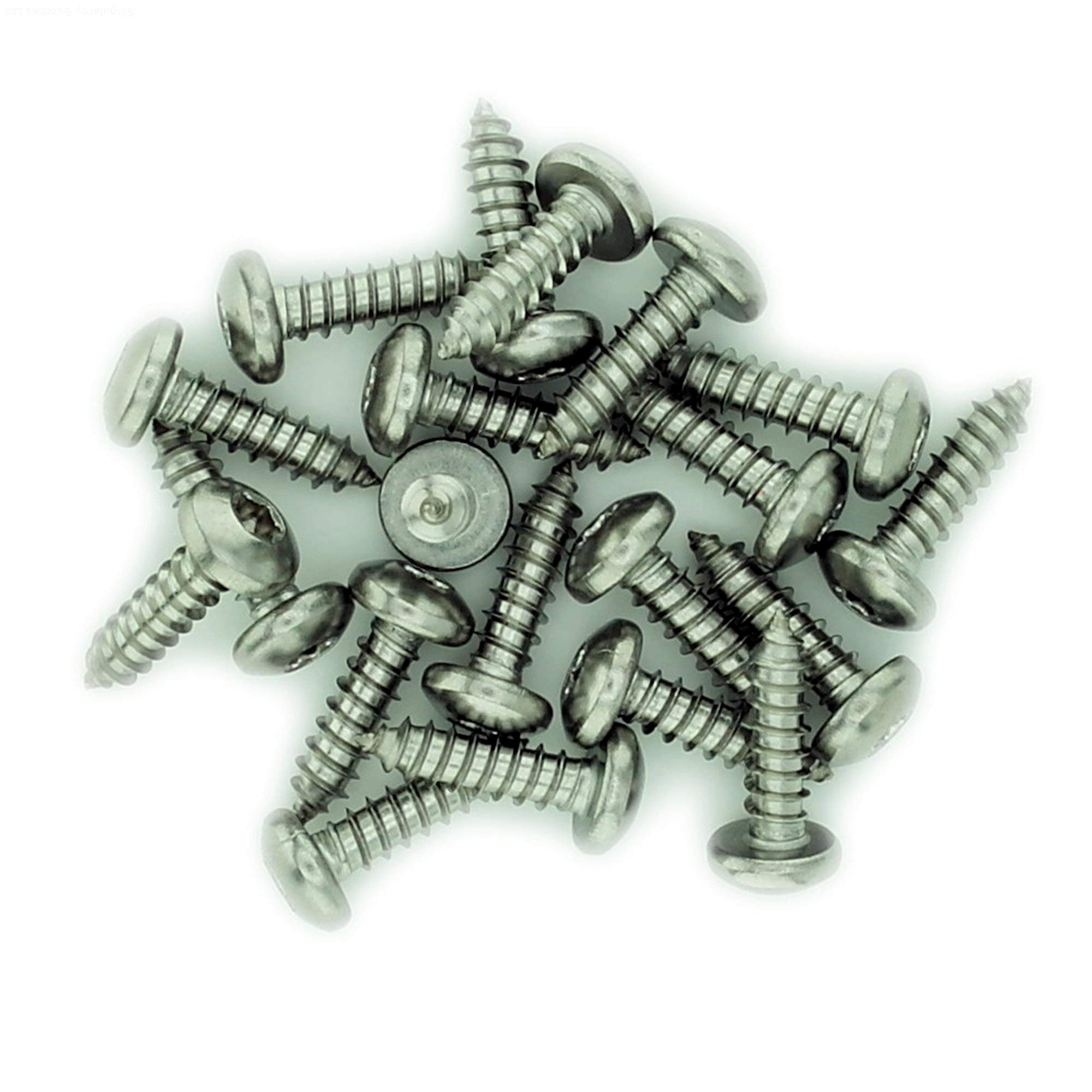 No.6 x 1.975 (3.5mm x 50mm) TX Pan Self-Tapping Screw - Stainless Steel (A2) (Pack of 20) — image 1