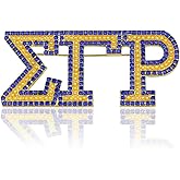 Sigmaa Gamma Rho Brooch Pin for Women Rhinestone SGRho Gift 1922 Greek Sorority Gift Paraphernalia Jewelry for Sisterhood Sister（ SGRho Pin ）