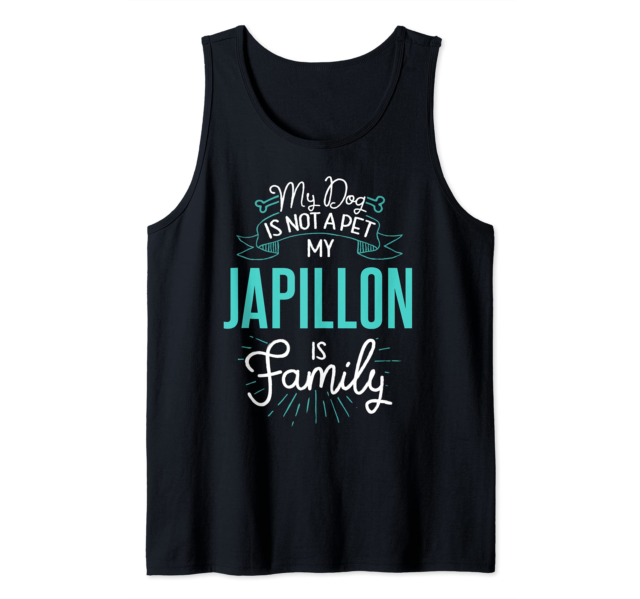 Cute Japillon Design Family Dog Giftn Tank Top