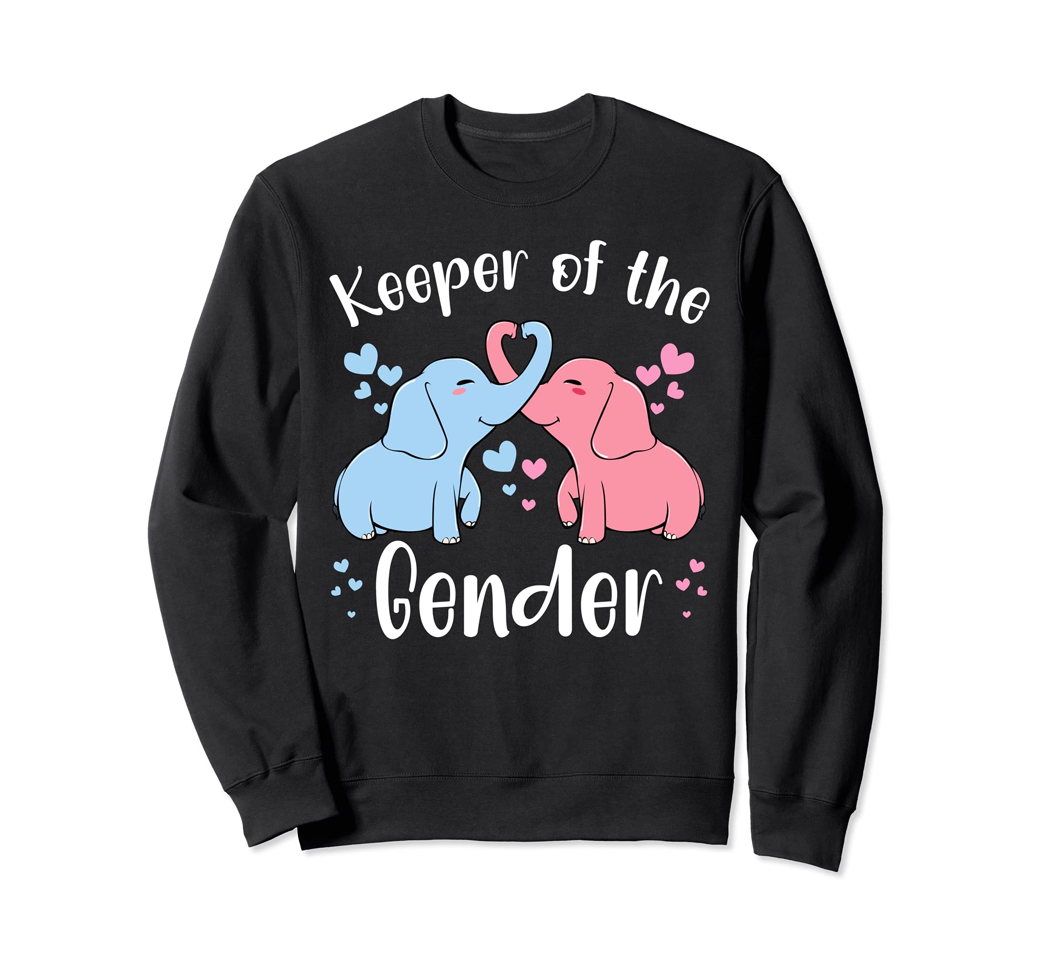 Keeper Of The Gender Elephants Baby Reveal Party Blue Pink Sweatshirt