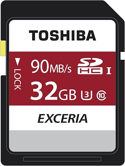 Toshiba 32GB Exceria N302 SD Memory Card 90MB/s 4K HD THN-N302R0320E4