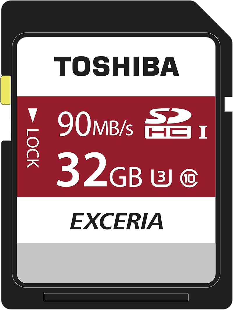 Toshiba 32GB Exceria N302 SD Memory Card 90MB/s 4K HD THN-N302R0320E4