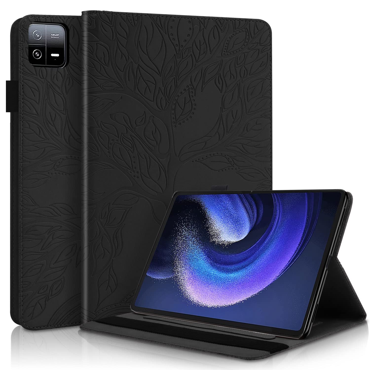 Succtopy Case for Xiaomi Pad 6/Pad 6 Pro 11 Inch 2023,Folio Flip PU Leather Cover with Pen Holder Xiaomi Pad 6 11" 2023,Protective Tablet Case with Stand Function Xiaomi Pad 6 Pro 11" 2023,Black