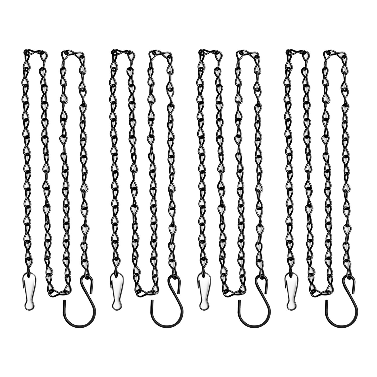 BESKIT 35 inches Hanging Chain for Bird Feeders, Birdbaths, Planters and Lanterns (4 Pieces - Black)