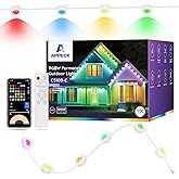 APPECK Permanent Outdoor Lights 100ft with 72 LEDs, DIY Scene Modes, Smart RGBW Eaves Lights Waterproof, App/Remote Control f