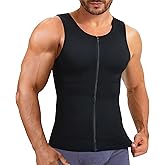 Eleady Compression Shirts for Men Zipper Vest Body Shaper Slimmer Undershirts