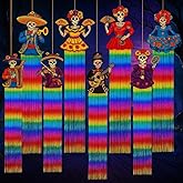 KatchOn, Halloween Fringe Curtain with Skeleton Cutouts – Pack of 8 | Day of Dead Hanging Decorations Indoor | Halloween Decorations Indoor for Fringe Backdrop | Day of The Dead Backdrop