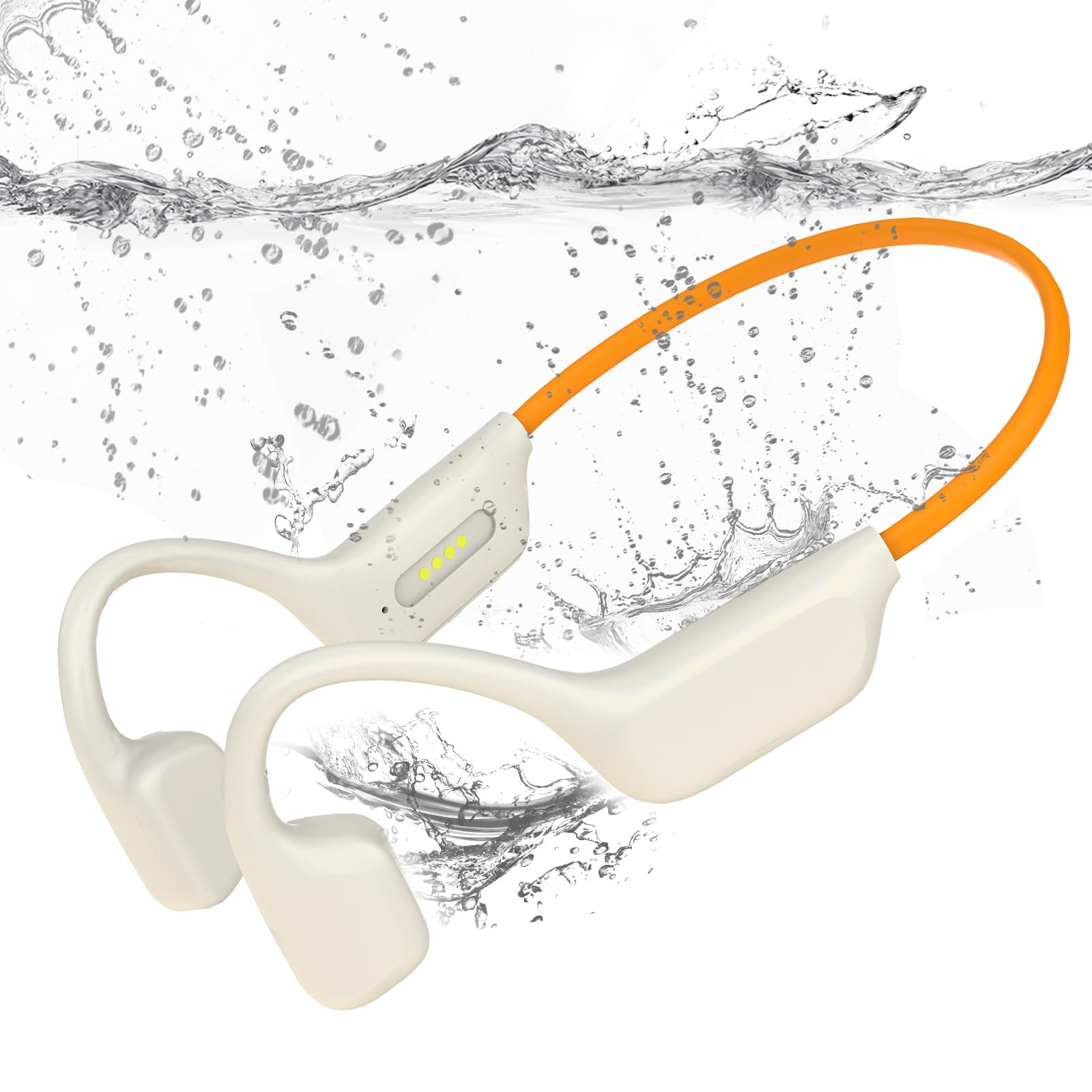 Photo 1 of ***************MISSING CHARGER*************
MARLALL Swimming Headphones-Bone Conduction Headphones, IP68 Waterproof Open Earphones, Bluetooth Underwater Sport Earbuds with 32 GB MP3 Memory for Swimming, Marathon-Beige