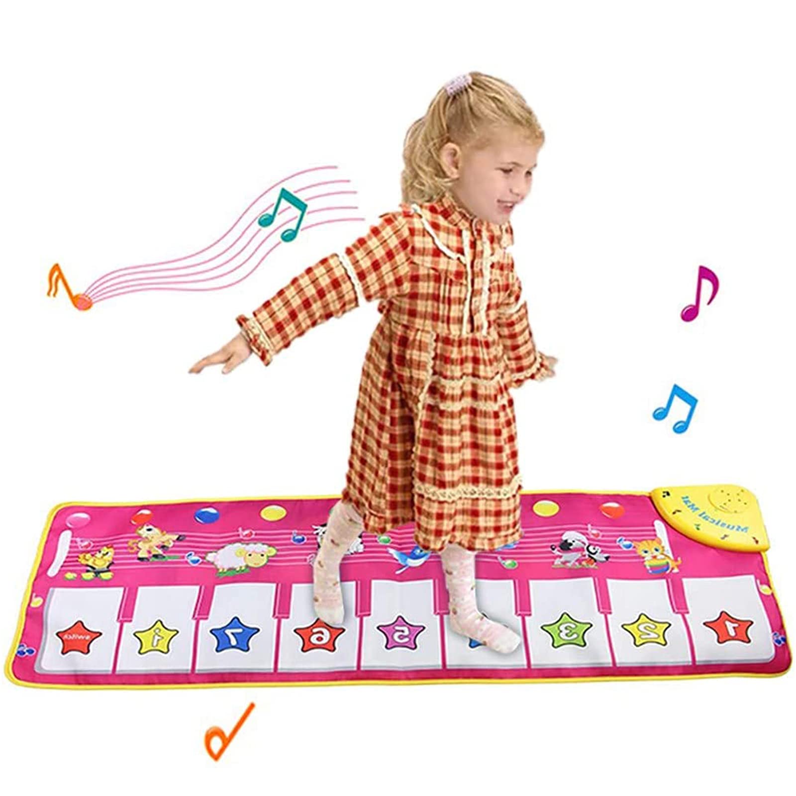 Piano Music Dance Mat, Educational Music Toys for 1-6 Year Old Girls Boys Toddlers Infant Kids Gifts for 2-6 year Old Boys Girls Birthday Present1