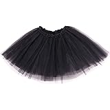 Simplicity Women's Adult Classic Elastic 3 or 4 Layered Tulle Tutu Skirt