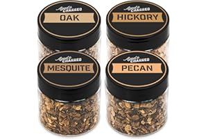 AGED & CHARRED 400 Cocktail Smoker Wood Chips - Bold Flavors Big Pack - Pecan, Hickory, Oak, Mesquite - Whiskey Smoker Wood Chips for Bourbon & Cocktail Smoker Kits