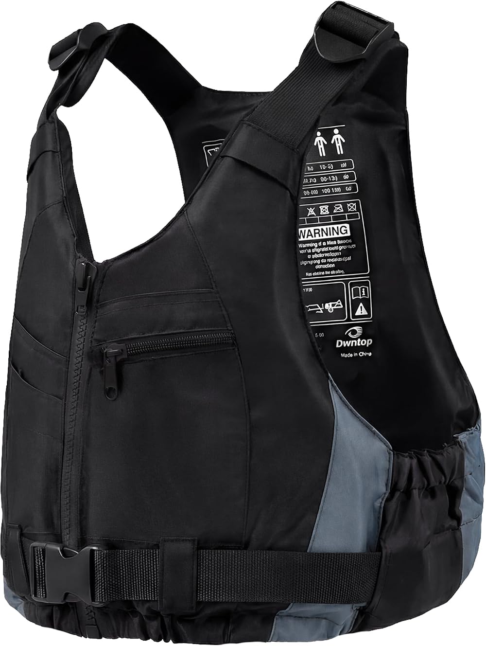 Owntop Buoyancy Aids Adults Adjustable Unisex Swim Vest with Pockets Black