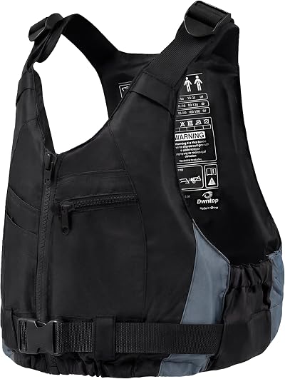Owntop Buoyancy Aid Adults Adjustable Vest with Pockets Black M/L 50N