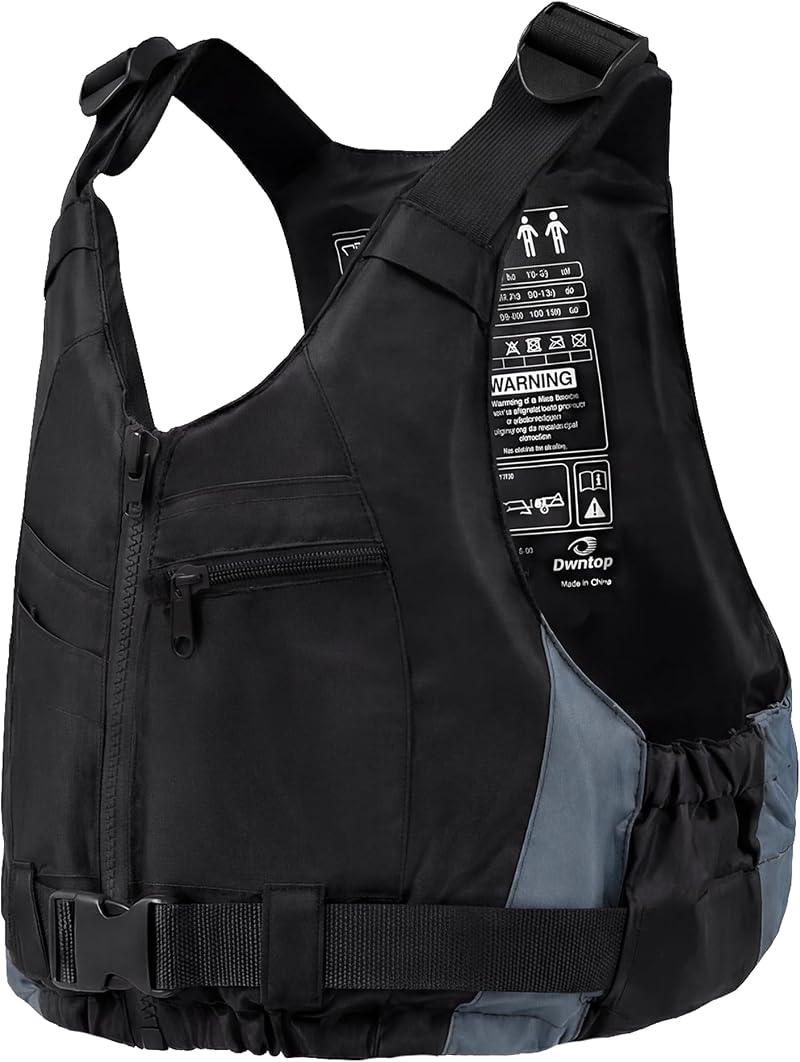 Owntop Buoyancy Aids Adults Adjustable Unisex Swim Vest with Pockets Black