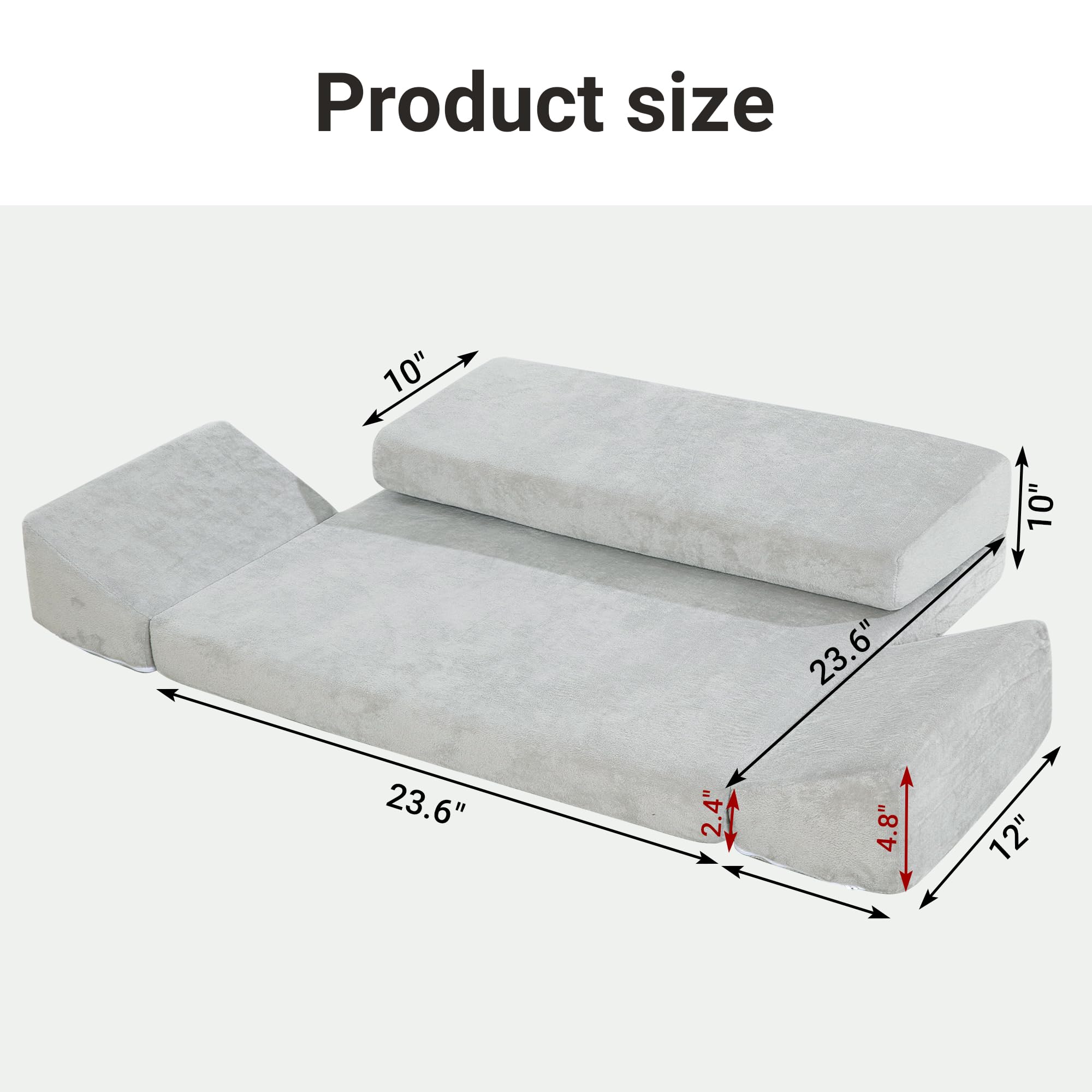 HOMBYS Meditation Cushion Foam Meditation Pillows for Sitting on Floor, Large Yoga Pillow for Adult, Meditation Mat with 2 Knee Cushions and Hip Support-3 Shapes for Different People-Supportive - Image 8