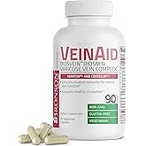 Bronson VeinAid Diosmin 1000mg DiosVein Varicose Vein Complex with Venocin & Centellin, 90 Vegetarian Capsules