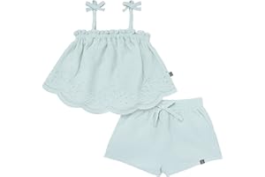 Modern Moments by Gerber Baby Girls 2-piece Gauze Top & Short Set