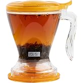 Tiesta Tea Brewmaster Infuser, Large Strainer for Loose Leaf Tea | Fine Mesh Bottom Dispensing, Microwave &amp; Dishwasher Safe, Reusable Steeper, Loose Leaf Holder, 16 Oz