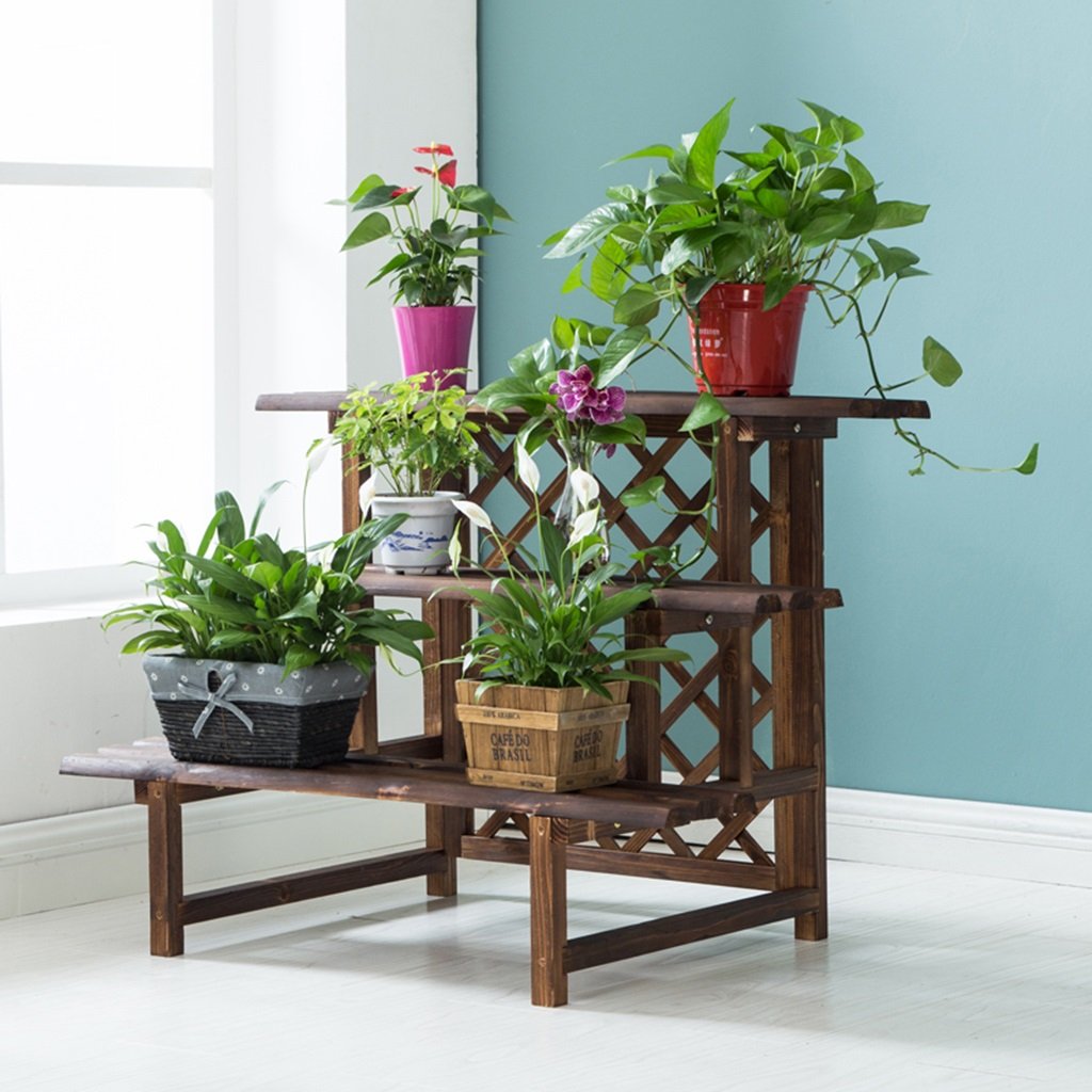 Z Estante de Madera de la Flor, Soporte de Interior de la Planta ...