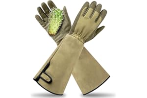 Yionaiyi Professional Rose Pruning Thorn Proof Gardening Gloves with Long Forearm Protection for Men and Women