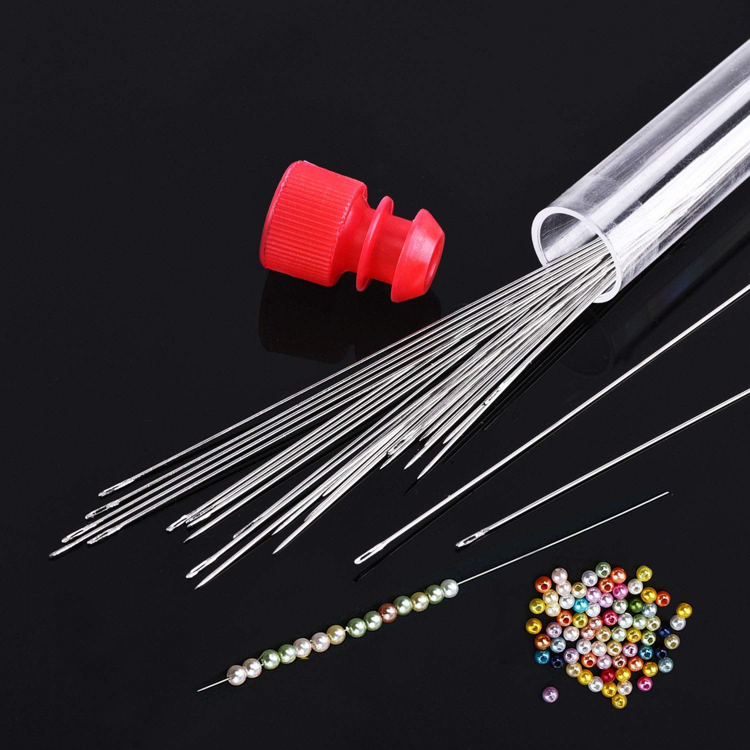 40 PCS Beading Needles, Seed Beads Needles Extra Fine Thin Beading