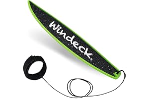 Windeck Finger Surfboard – Mean Green Mini Hand Surf Toy for Car Window Air Tricks | Includes Grip Tape & Leash | Fun Finger Board for Skaters, Surfers & Kids | Pocket-Size Travel Gift for Active Play