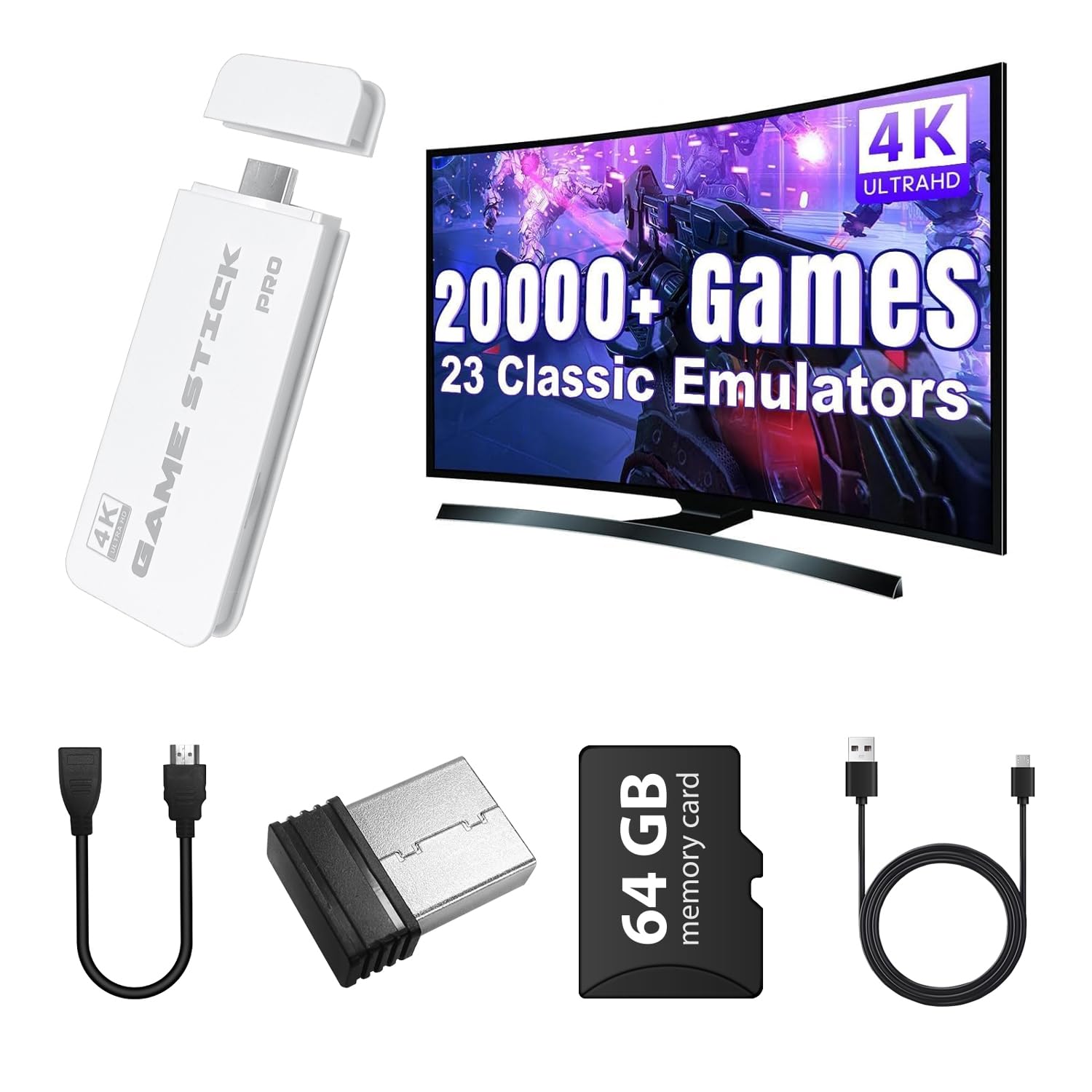 Photo 1 of ***CONTROLLERS ONLY***

AQHH 2025 Retro Gaming Console, Retro Game Stick with 4K HDMI, Classic Video Games, Upgraded Dual 2.4G Wireless Controllers 64GB