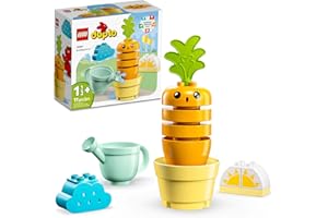 LEGO DUPLO My First Growing Carrot 10981, Stacking Toys for Babies 1.5+ Years Old with 4 Vegetable Bricks, Learning Educational Toy for Toddlers