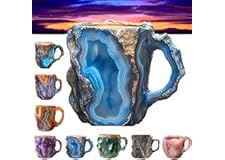 YAKWLYQ Mineral Crystal Coffee Mugs 2024 New Colorful Natural Mineral Crystal - Elegant Christmas Gift for Home & Office, Ide