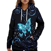 HIVICHI Graphic Hoodies for Women Cute Printed Funny Design Trendy Cool Colorful Novelty Fashion Pullover Hooded Sweatshirt