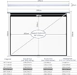 INMOZATA 92in Pull Down Projector Screen 4:3 HD Matte White for Home view 2