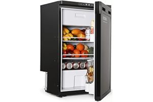 BODEGACOOLER 12V Fridge, RV Refrigerator, 12 Volt Fridge Freezer 83L, 2.9 Cu.Ft Dual Zone Car Refrigerator with Reversible Do