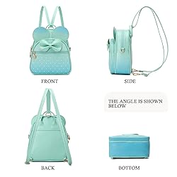 KL928 Girls Mini Backpack Bowknot Polka Dot Cute