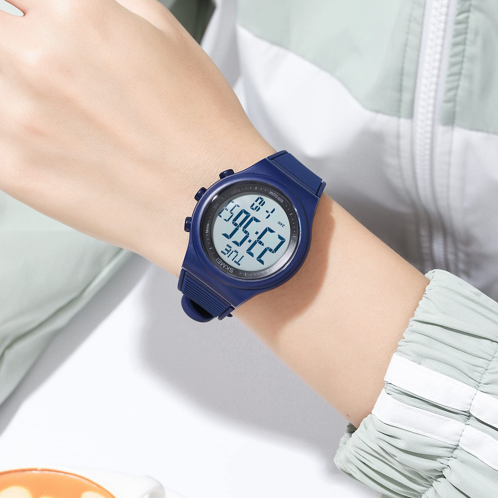 Digital Watch for Women Waterproof Stopwatch Sports Watches for Mens and Womens Unisex Outdoor Rubber Strap Multifunction Wristwatch with Luminous Display