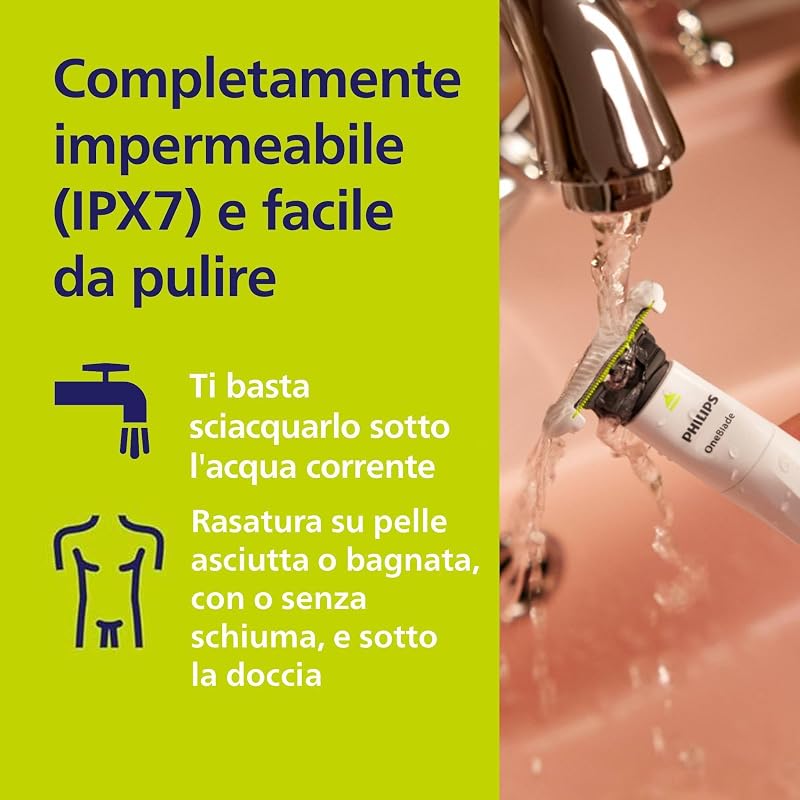 OneBlade Intimate, cura intima, rifinitura e rasatura con protezione extra della pelle, Rasatura precisa e confortevole - senza radere completamente a zero, modello QP1924/30
