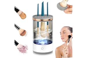 SENLONG Electric Makeup Brush Cleaner - Professional Makeup Brush Cleaning Machine，Automatic Electric Makeup Brush Cleaner，Fast & Efficient Cleaner for Brushes (black)
