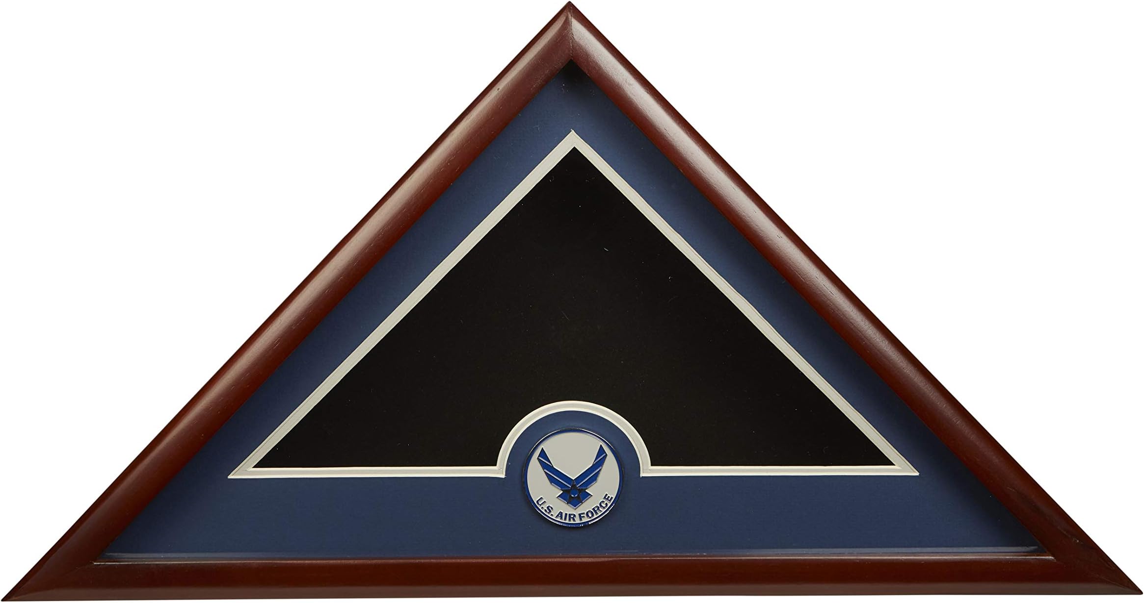 US Flag Display Case with Aim High Air Force Medallion Crafted from Premium Quality Materials - Made in USA