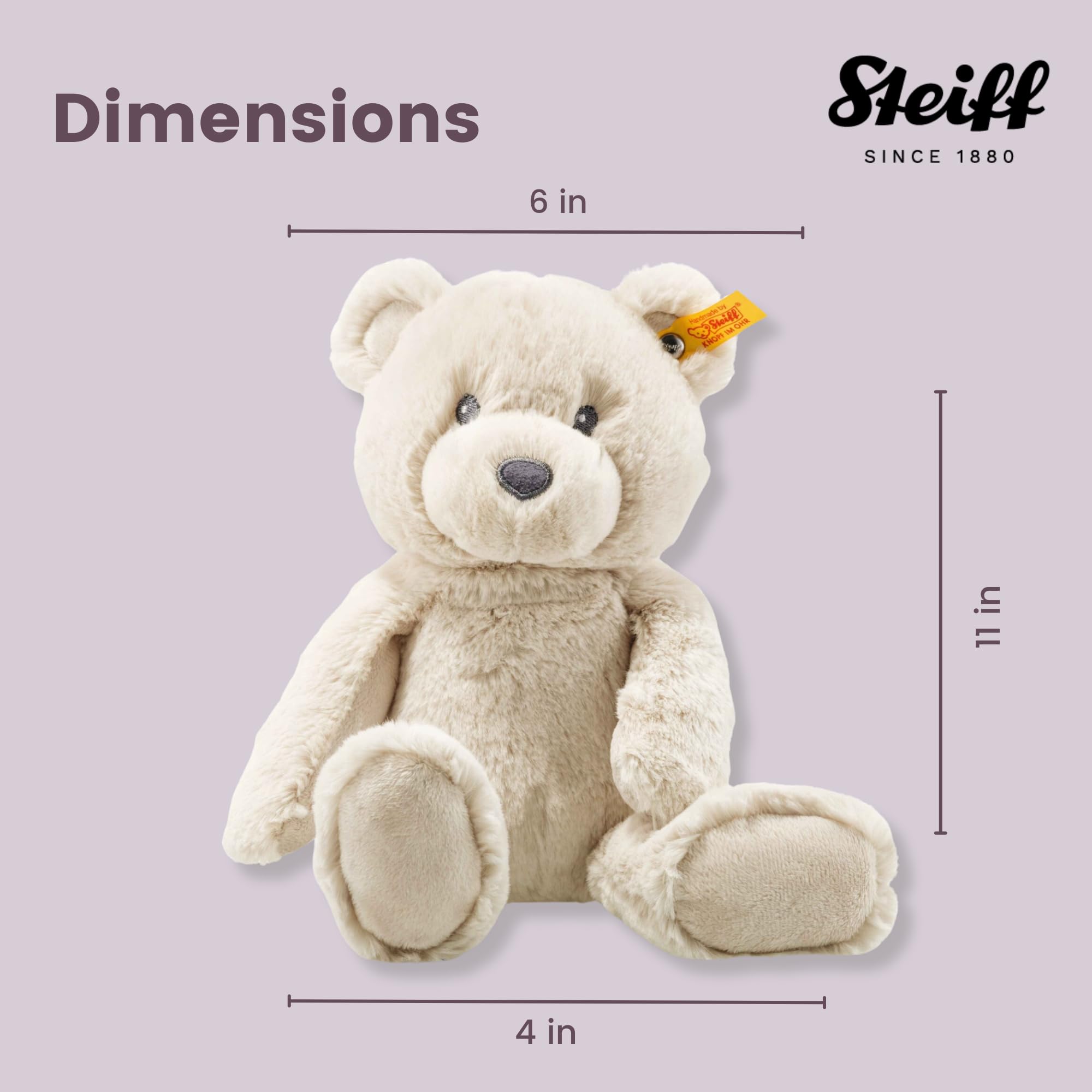 spielzeug bär zum füttern 90er Mua Steiff Bearzy Teddybär beige 28 cm, Stofftier Teddy, Kuscheltier