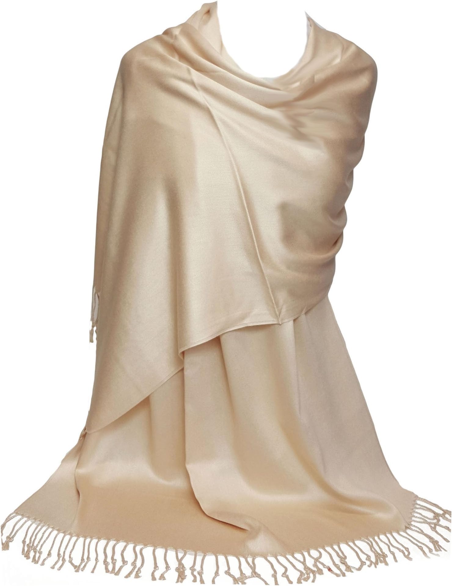 Smooth Shiny Surface Pashmina Style Scarf (L9)