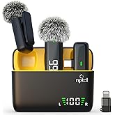 NPTCL Wireless Lavalier Microphone for iPhone iPad Android, Mini USB C Mic | 24H Charging Case, Digital Charge Display, Noise Reduction for Content Creator Video Recording Vlog Podcast YouTube TikTok