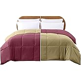 Modern Threads Down Alternative Reversible Comforter Red/Beige Twin