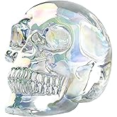 QIANCHANG Iridescent Crystal Skull Figurines for Halloween/Day of the Dead | 2.5