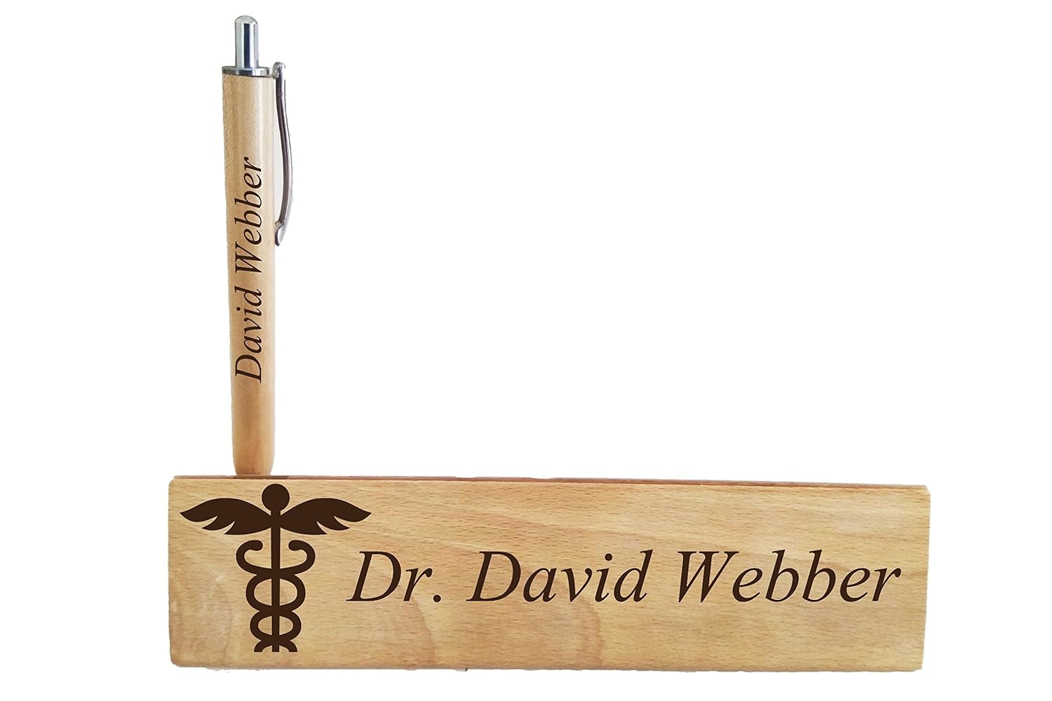 Personalized gift for doctor Engraved Wood Pen Set