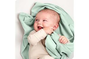 Bare Home 6 Pack Cotton Flannel Receiving Blanket Mint