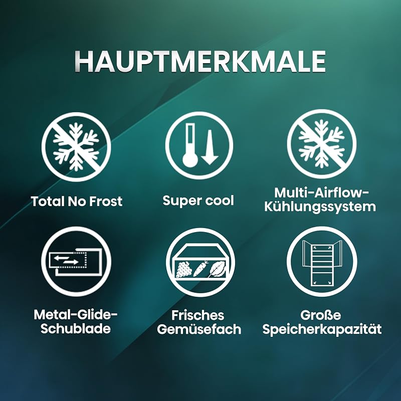 RF632N4WIE French Door Kühl-Gefrierkombination/ NoFrostPlus/ Inverter-Kompressor/ Wasserspender/ CrispZone/ 200 cm/ Kühlteil 336 l/ Gefrierteil 149 l/ 38 dB/ 295 kWh/ Jahr/ Inox-Look