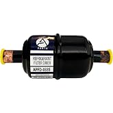 Appli Parts APFD-033S 3/8 in Liquid Line Refrigerant AC Filter Drier hvac Refrigeration 033S ODF Sweat Solder connection universal unidirectional 4-1/2 in long 1-3/4 in wide