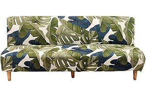 Eco-Ancheng Futon Slipcover - Armless Sofa Cover Stretch Furniture Protector for Foldable Couch Bed With Elastic Bottom for Living Dining Room, 03