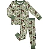 Weiwei Unisex Pajamas Set for Toddler Boys Girls, Long-Sleeve Sleepwear for Kids, Baby Pjs 2pcs