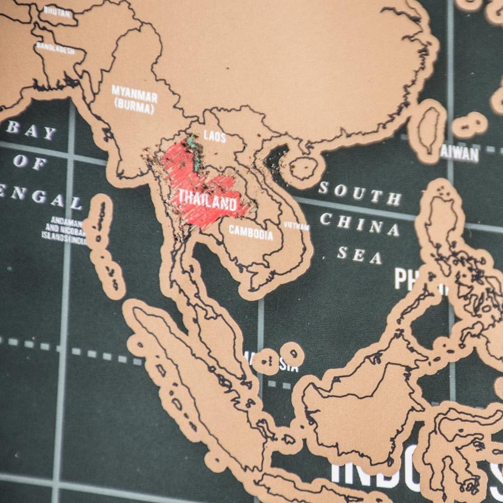 Scratch Off World Map with Scratch Pen, full color - Image 4