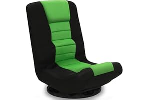 ACIPENSER Swivel Gaming Chair Multipurpose Floor Gaming Chair for Playing Video Games, TV, Reading w/Lumbar Support & 6 Adjustable Postion Backrest for Adults & Kids, Green